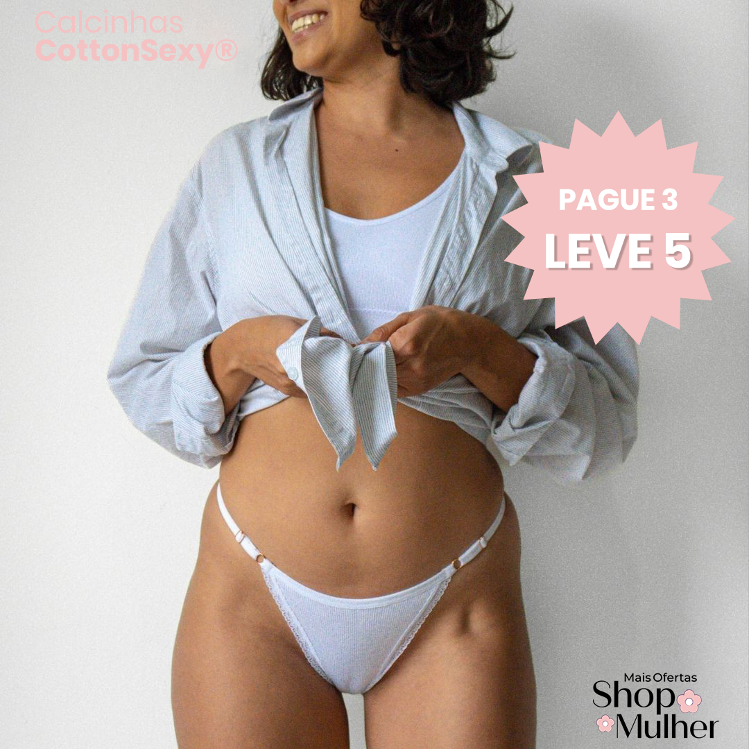[LANÇAMENTO COMPRE 3 LEVE 5] Calcinha CottonSexy - FRETE GRÁTIS