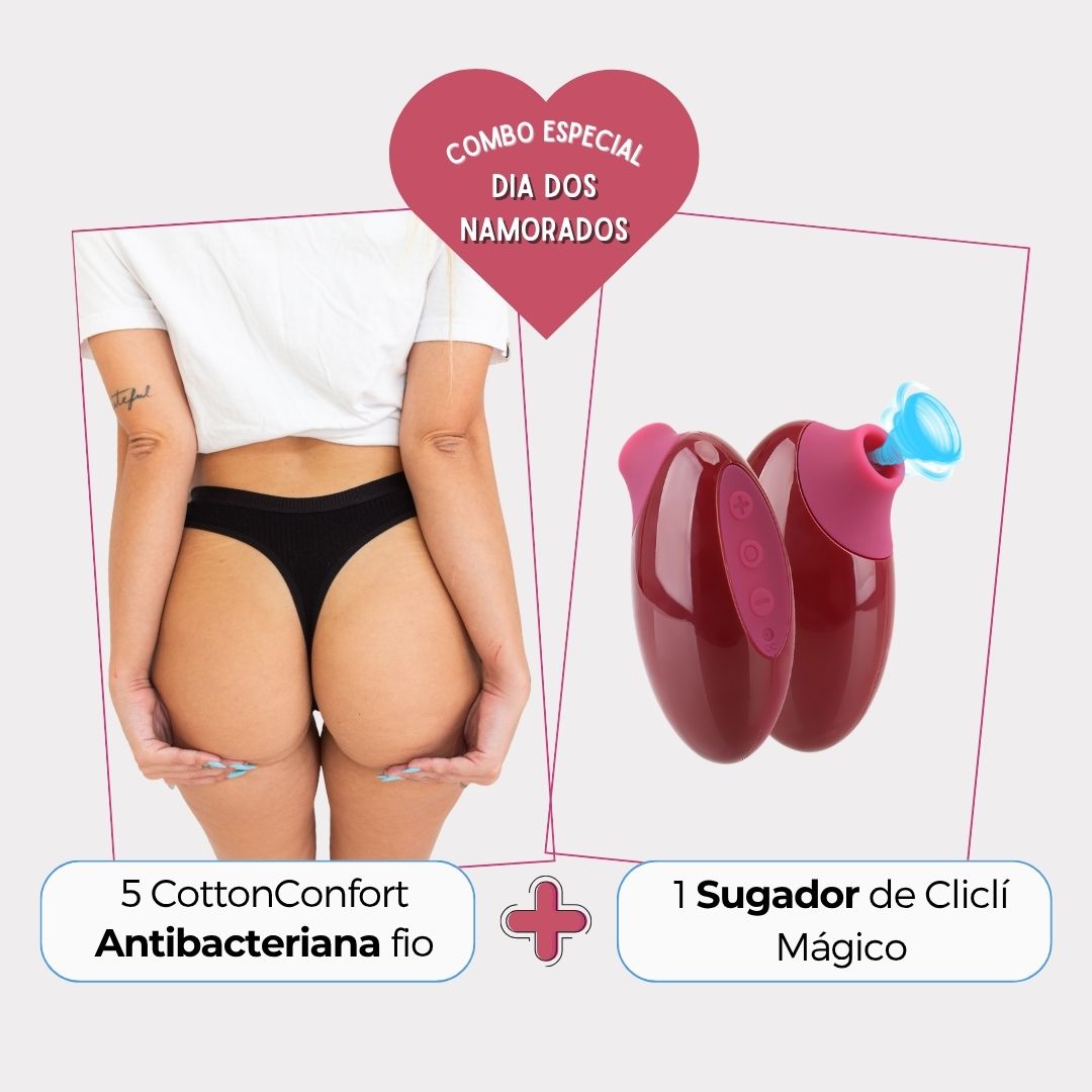 [PROMO EXCLUSIVA MÊS DOS NAMORADOS] 5 CottonConfort + Sugador de Clicli Recarregável
