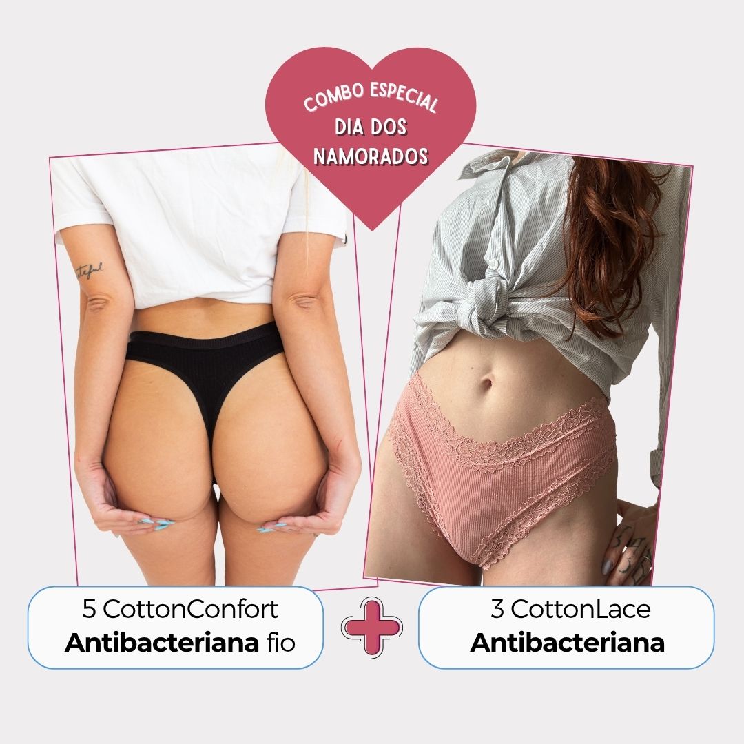[PROMO EXCLUSIVA MÊS DOS NAMORADOS] 5 CottonConfort + 3 CottonLace